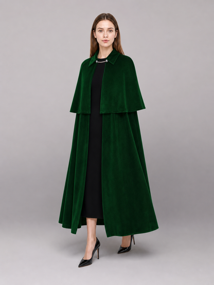 Dark Green Costume Cloak for a Vampire Look