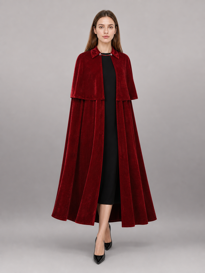 Burgundy costume cape, medieval look
