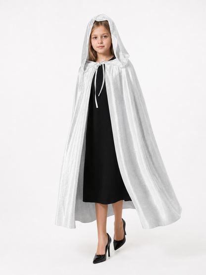 White Hooded Costume Cloak