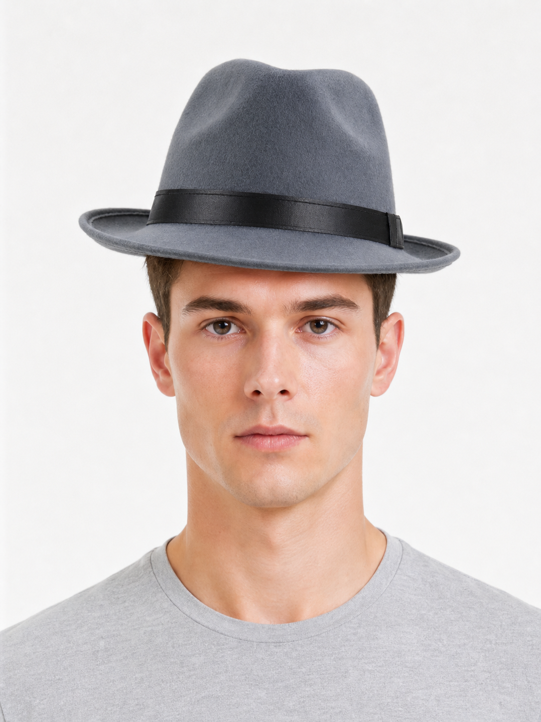 Carnival fedora hat with a short brim and ribbon
