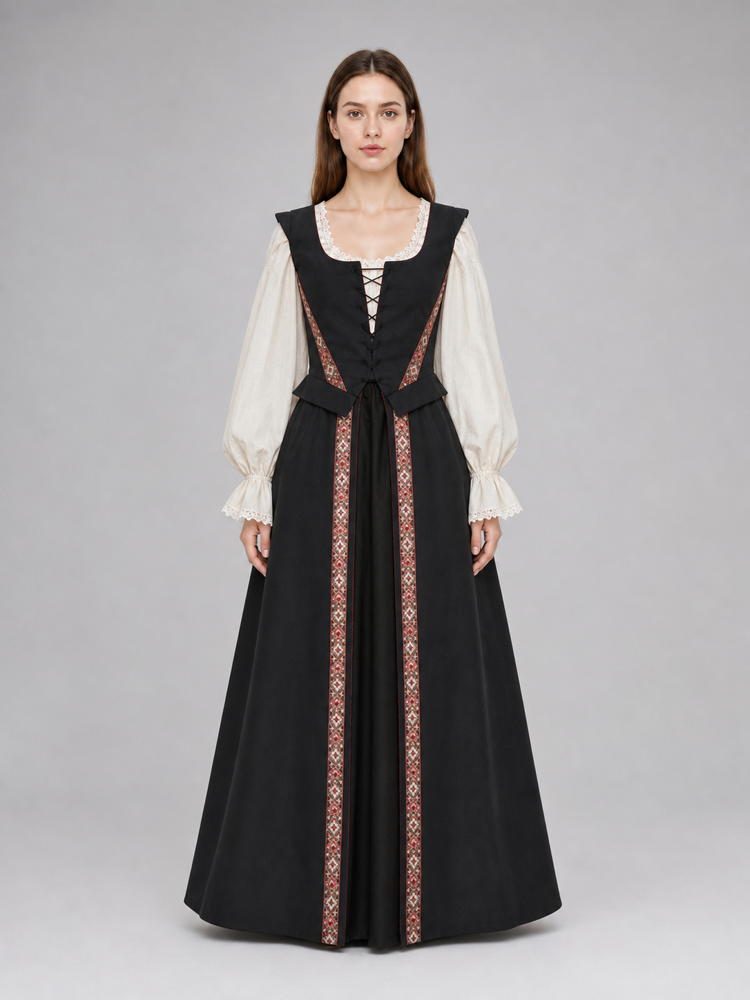 Medieval-Style Lace-Up Dress