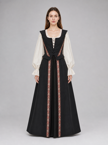 Medieval-Style Lace-Up Dress