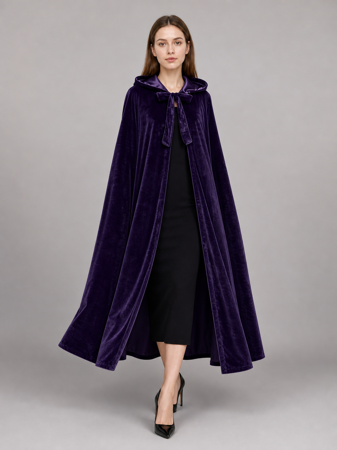 Purple Hooded Costume Cloak for Cosplay