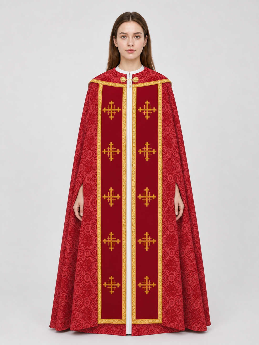 Ritual Cape with Crosses and Gold Trim