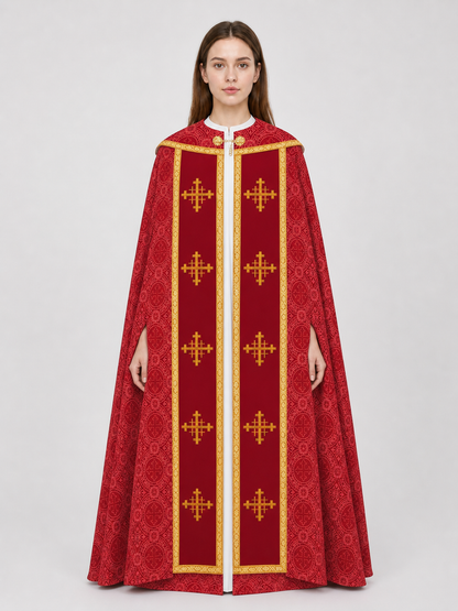 Ritual Cape with Crosses and Gold Trim