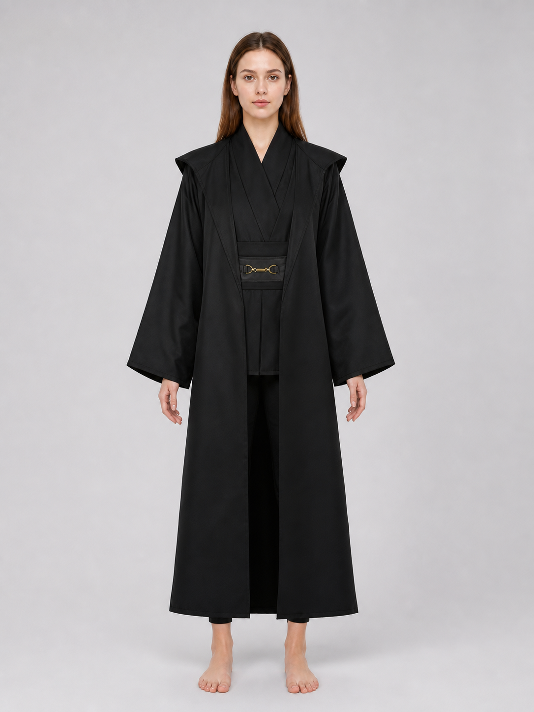 Obi-Wan Kenobi Cosplay Costume, Black Robe