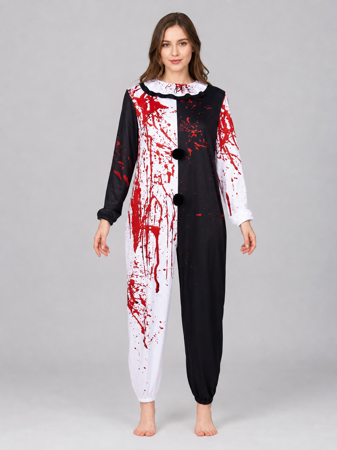 Blood-Splatter Clown Costume for Halloween