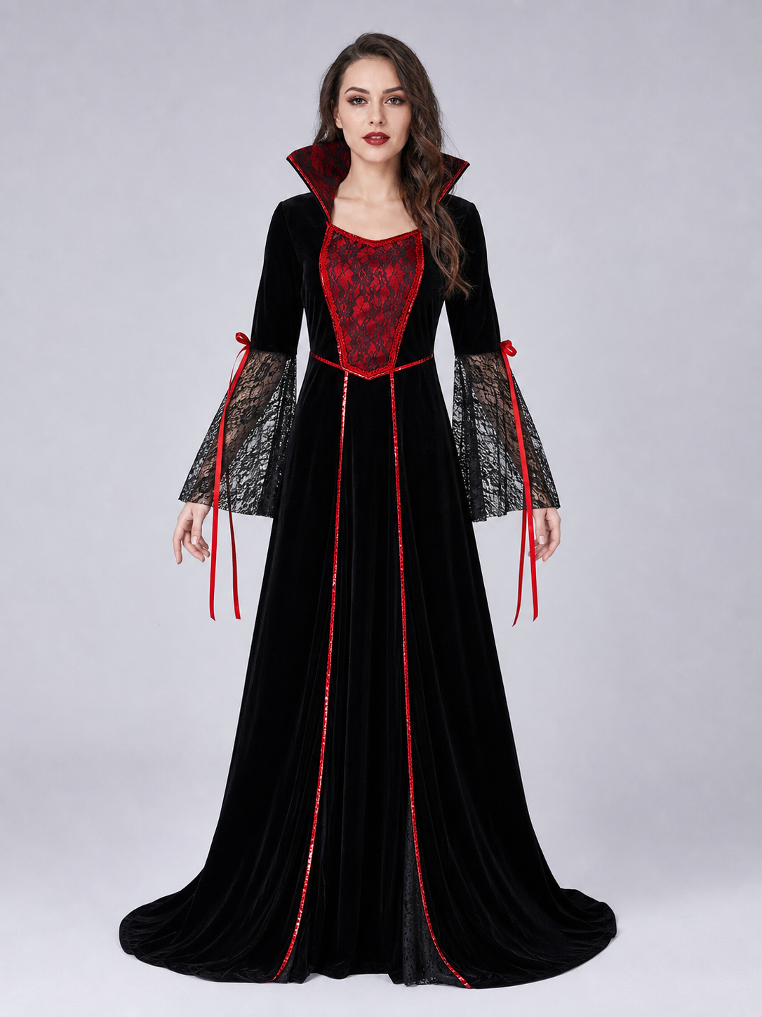 Gothic Cosplay Dress Costume with Choker