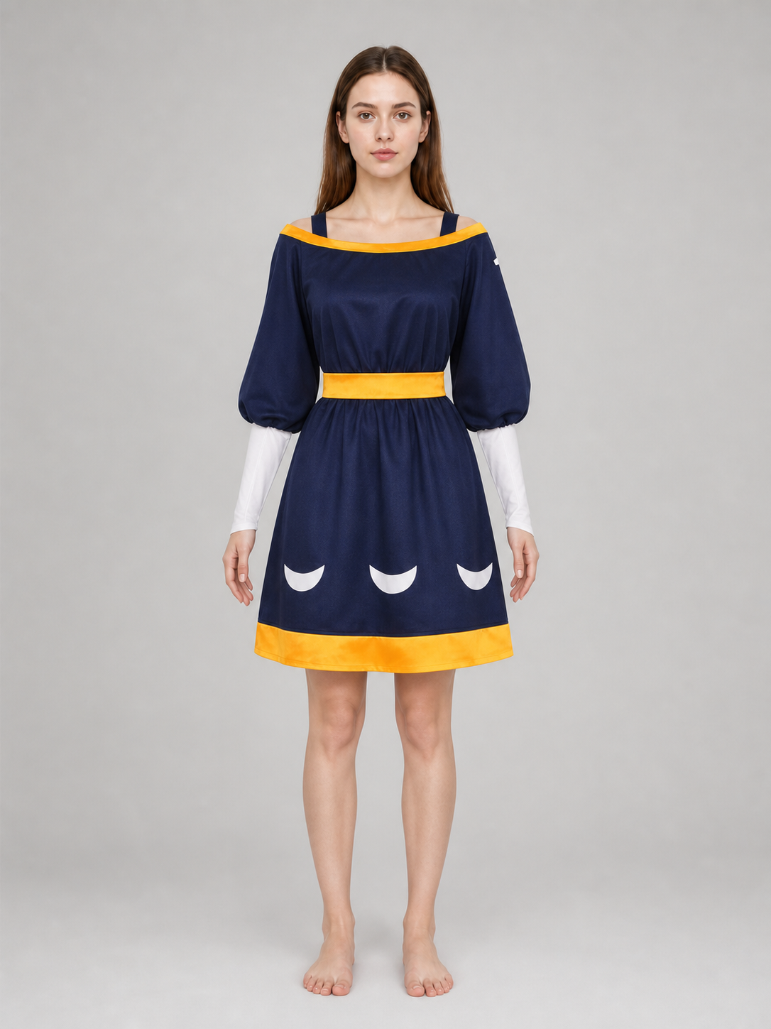 Amity cosplay costume: dress, skirt, belt, sleeves