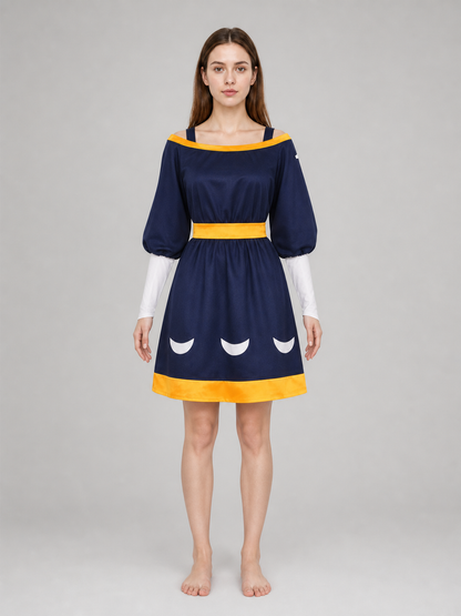 Amity cosplay costume: dress, skirt, belt, sleeves
