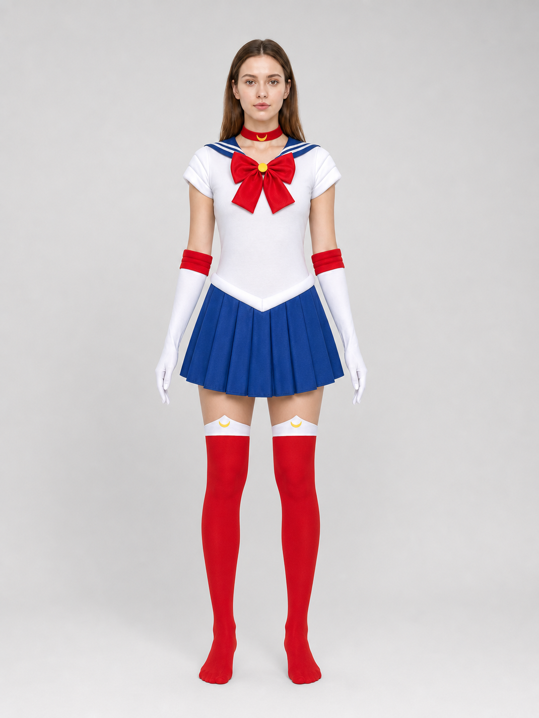 Sailor Moon cosplay costume: top, skirt, and accessories
