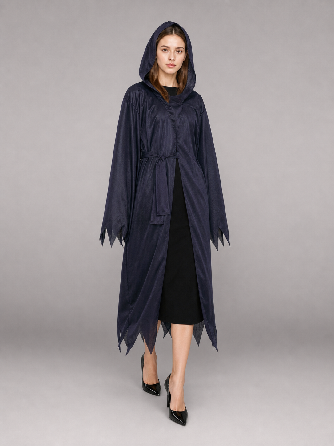 Dark Carnival Cloak with Hood and Belt