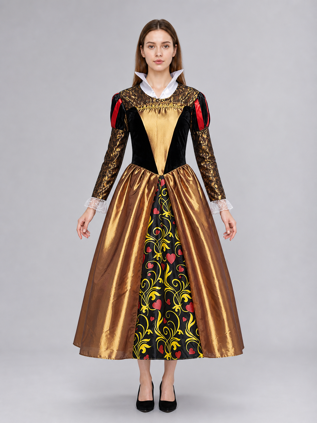 Red Queen cosplay dress in a fantasy style