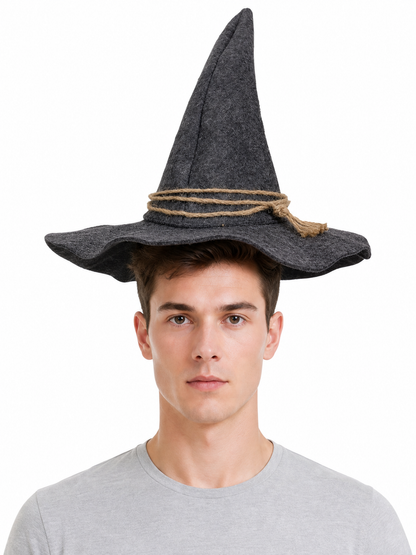 Witch Carnival Hat with Rope Decoration