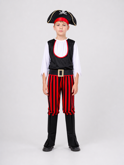 Pirate Carnival Costume with Hat and Belt