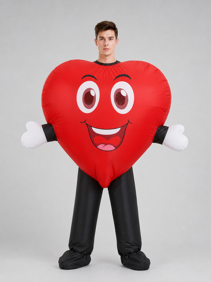 Inflatable Smiley Heart Decoration front view 2
