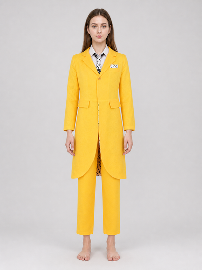 Costume with a Yellow Jacket and Hat