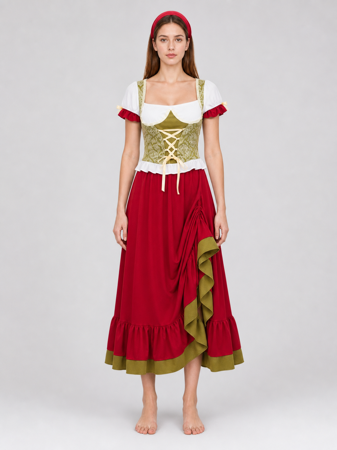 Bavarian-Style Carnival Dress for Oktoberfest