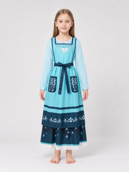 Cosplay Dress with Apron and Lace Trim
