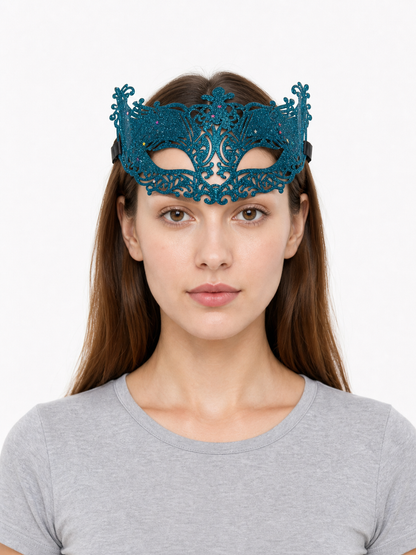 Masquerade Eye Mask with Glitter and Stars