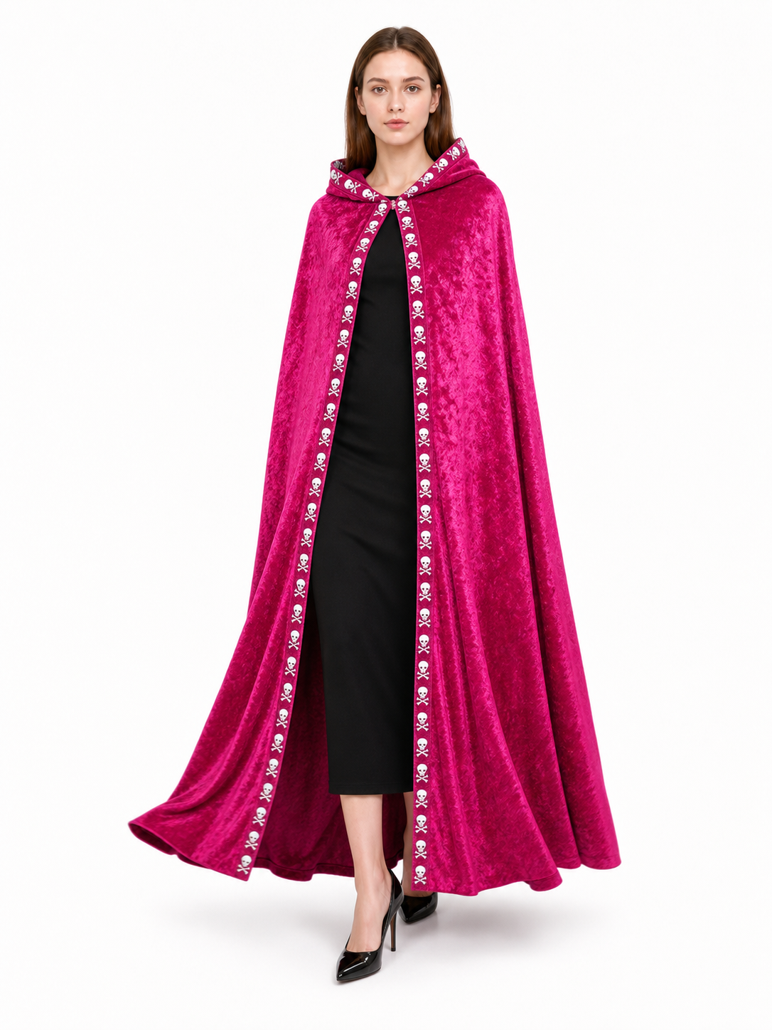 Fuchsia Hooded Costume Cloak