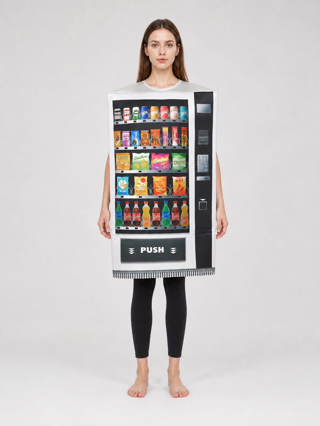 Printed Vending Machine Costume for Halloween and Parties