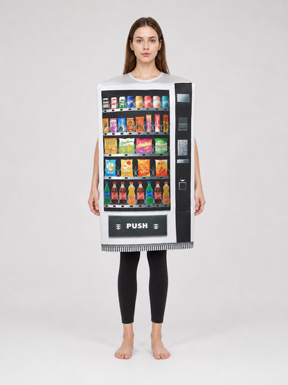 Printed Vending Machine Costume for Halloween and Parties