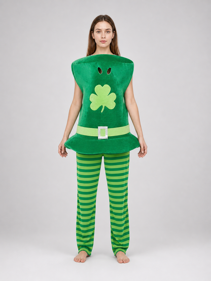 Green Leprechaun Costume with Hat and Pants