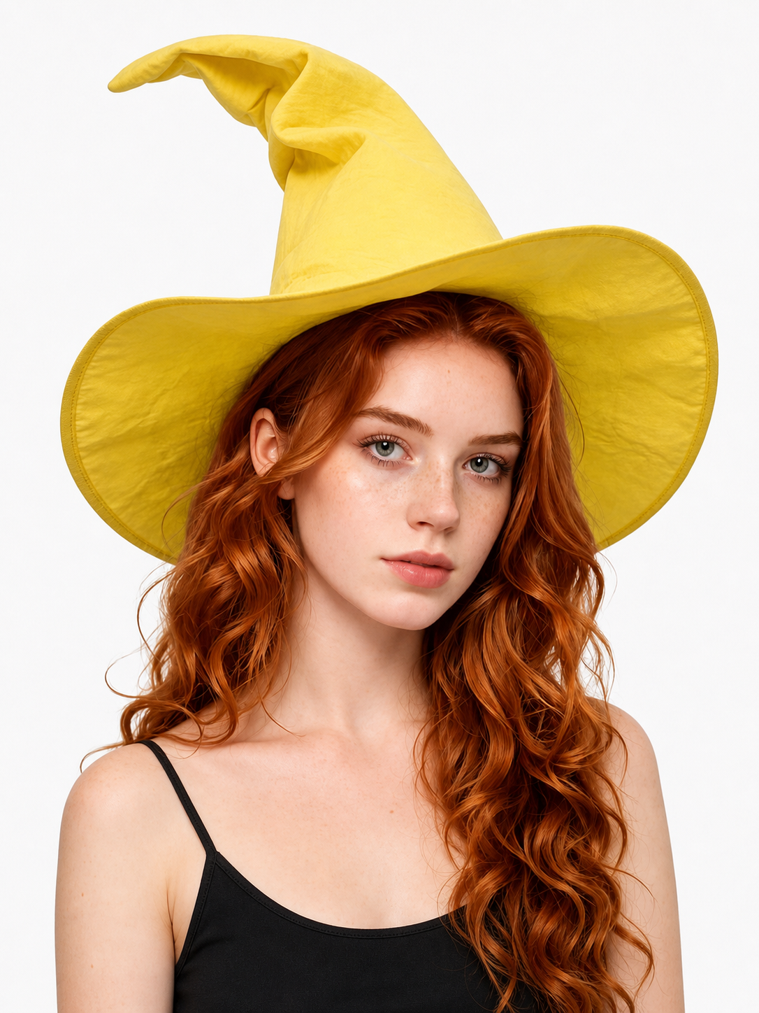 Yellow Witch Costume Hat for Halloween
