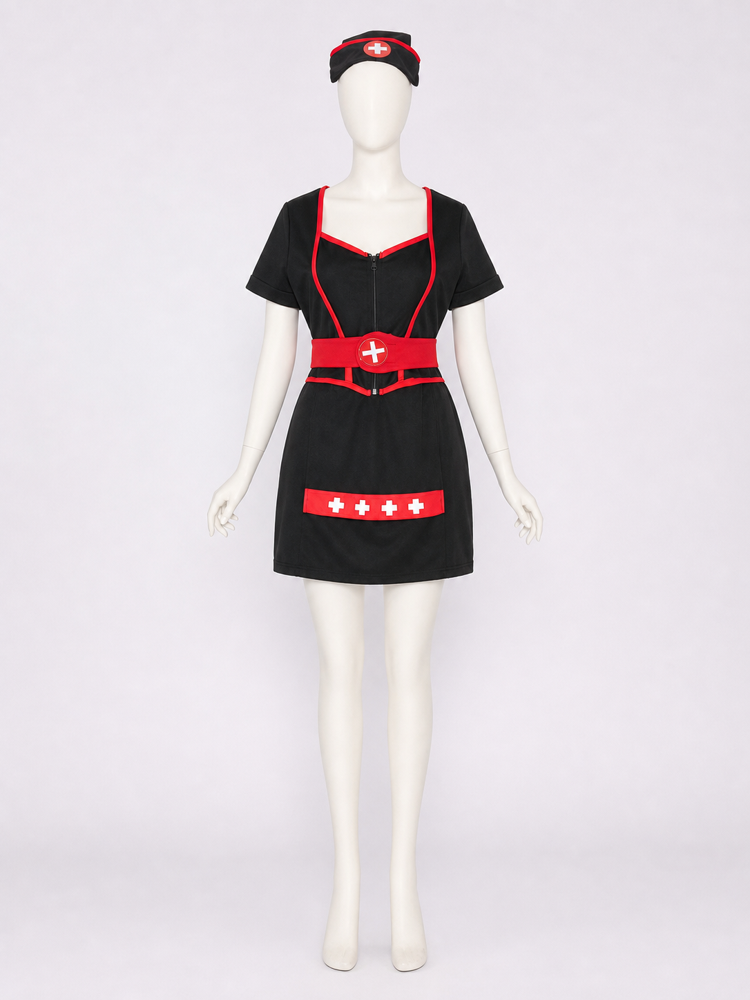 Medical Costume with Red Belt and White Crosses