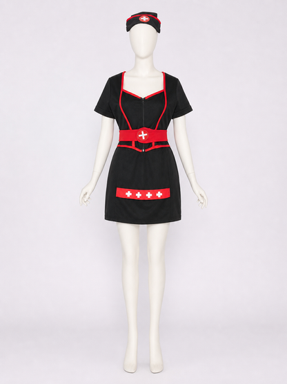Medical Costume with Red Belt and White Crosses