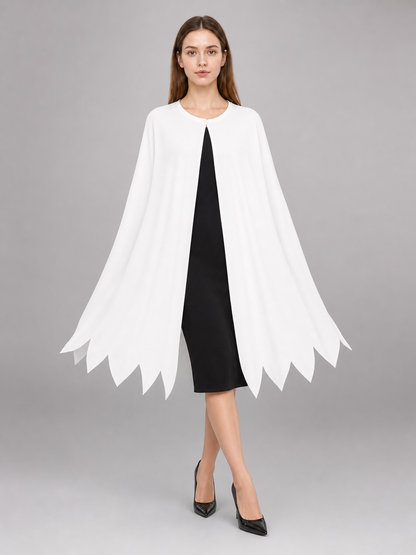 Women's White Cavewoman Costume Dress: One-Shoulder Asymmetric Neckline front view