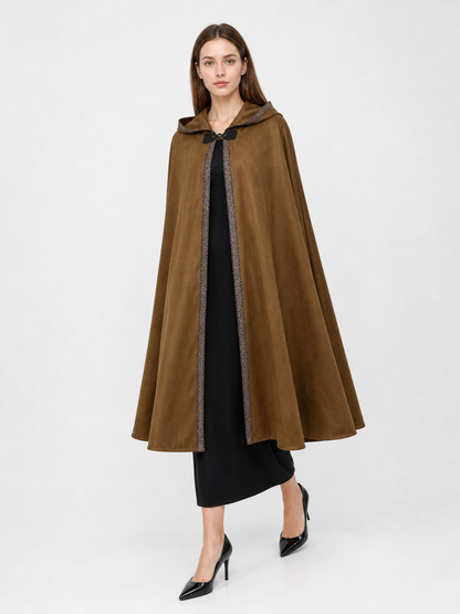 Brown Hooded Carnival Cloak
