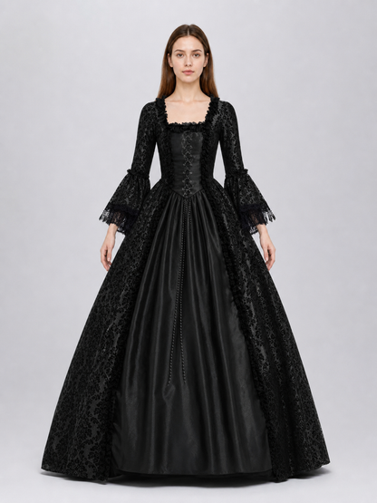 Gothic Victorian-style lace dress front view