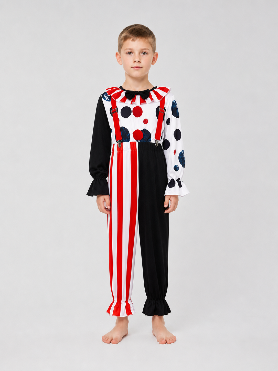 Clown carnival costume with pants and hat