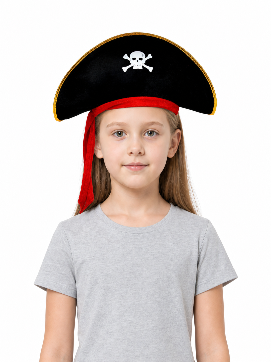 Pirate carnival hat with gold trim