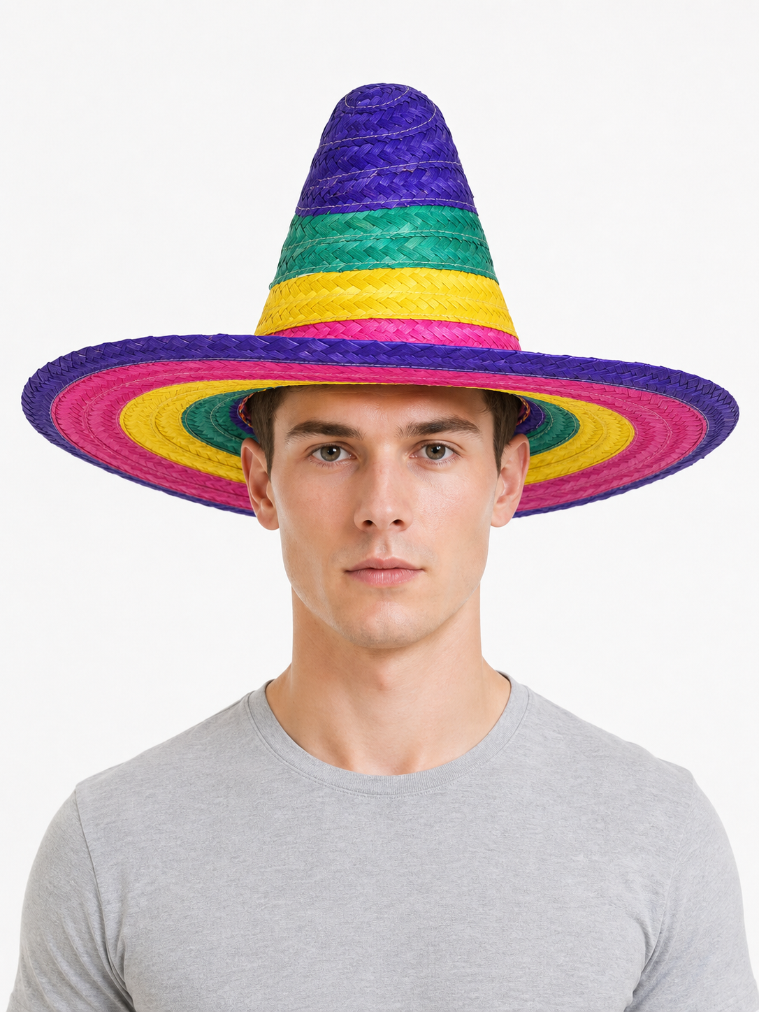 Purple Wide-Brim Carnival Hat