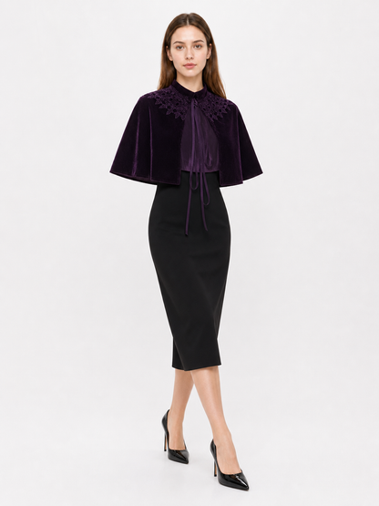 Purple Carnival Cape with Collar