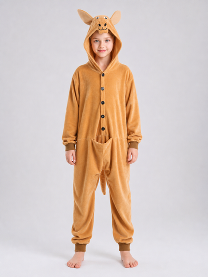 Kangaroo Hooded Costume Jumpsuit