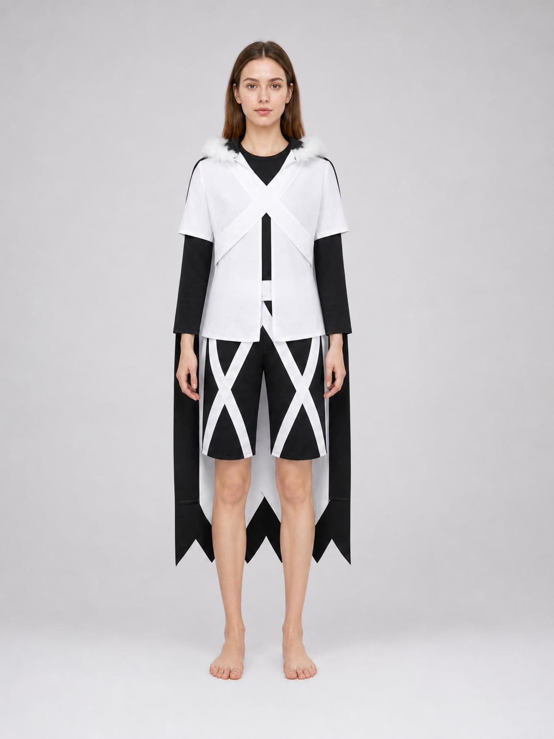 XTALE Cross Sans Cosplay Costume with Cape and Shorts