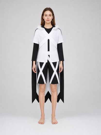 XTALE Cross Sans Cosplay Costume with Cape and Shorts