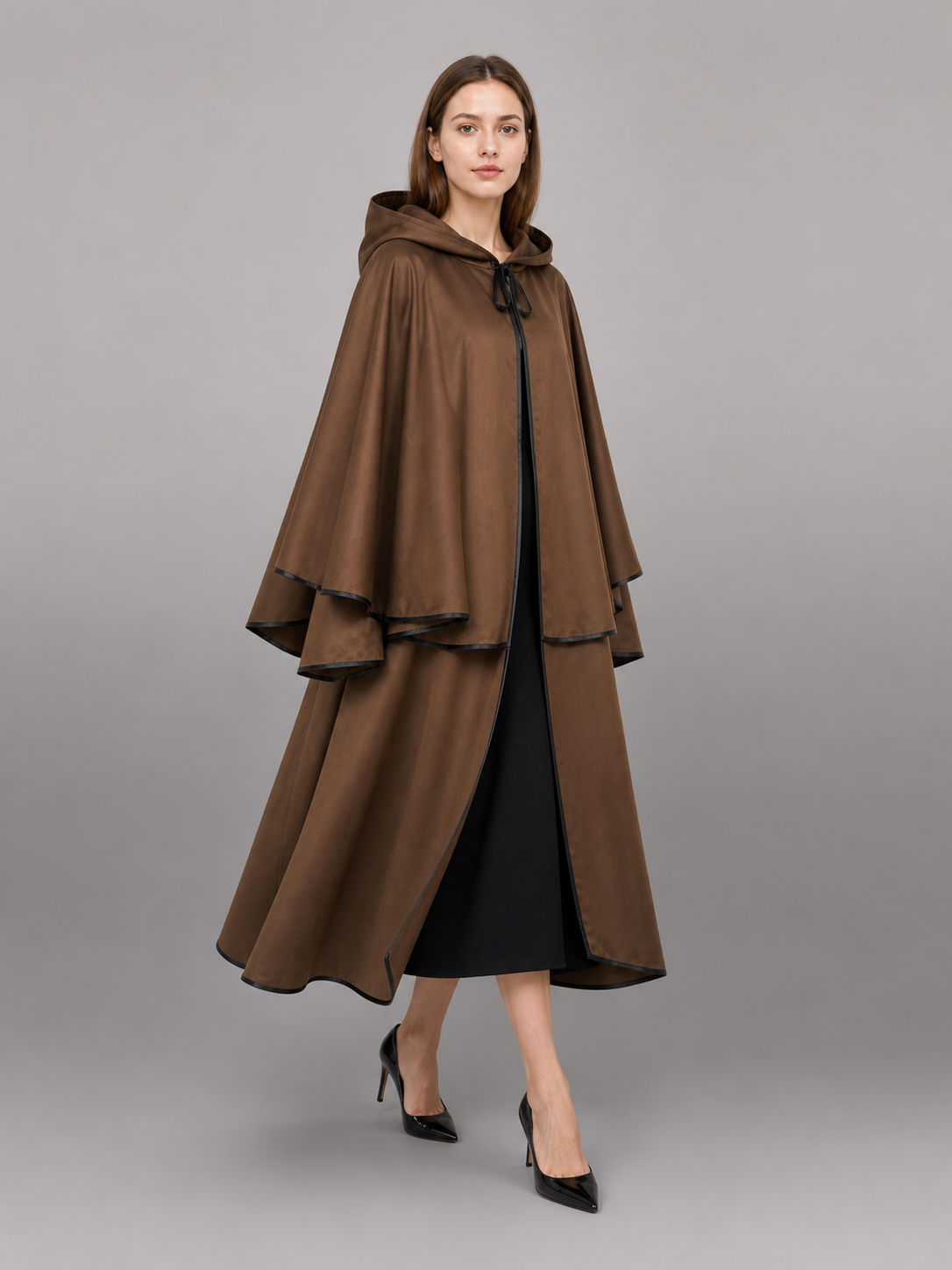 Brown Costume Cloak with Hood