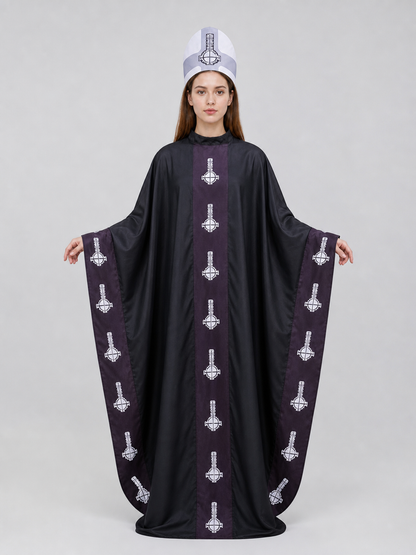 Ghost BC Cosplay Cloak with Hood and Belt