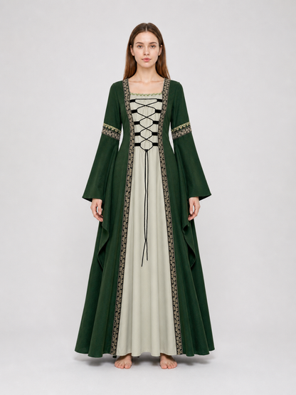 Historical Renaissance Long Dress with Lacing