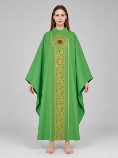 Cosplay Robe Costume with Gold Accents