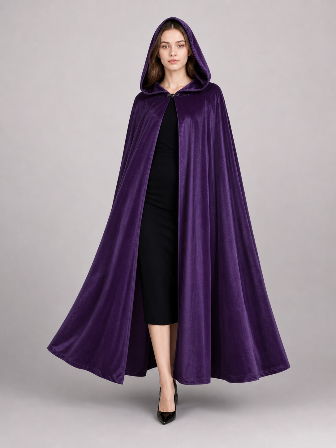 Purple Carnival Cloak with Hood