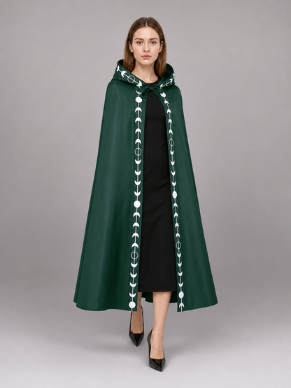 Green Carnival Hooded Cloak for Cosplay