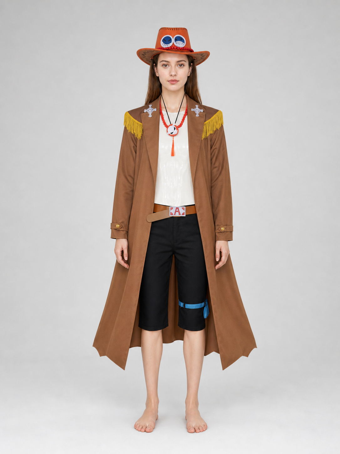 Ace One Piece Cosplay Costume: Coat and Accessories