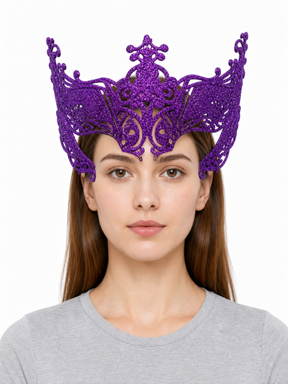 Purple glitter carnival tiara