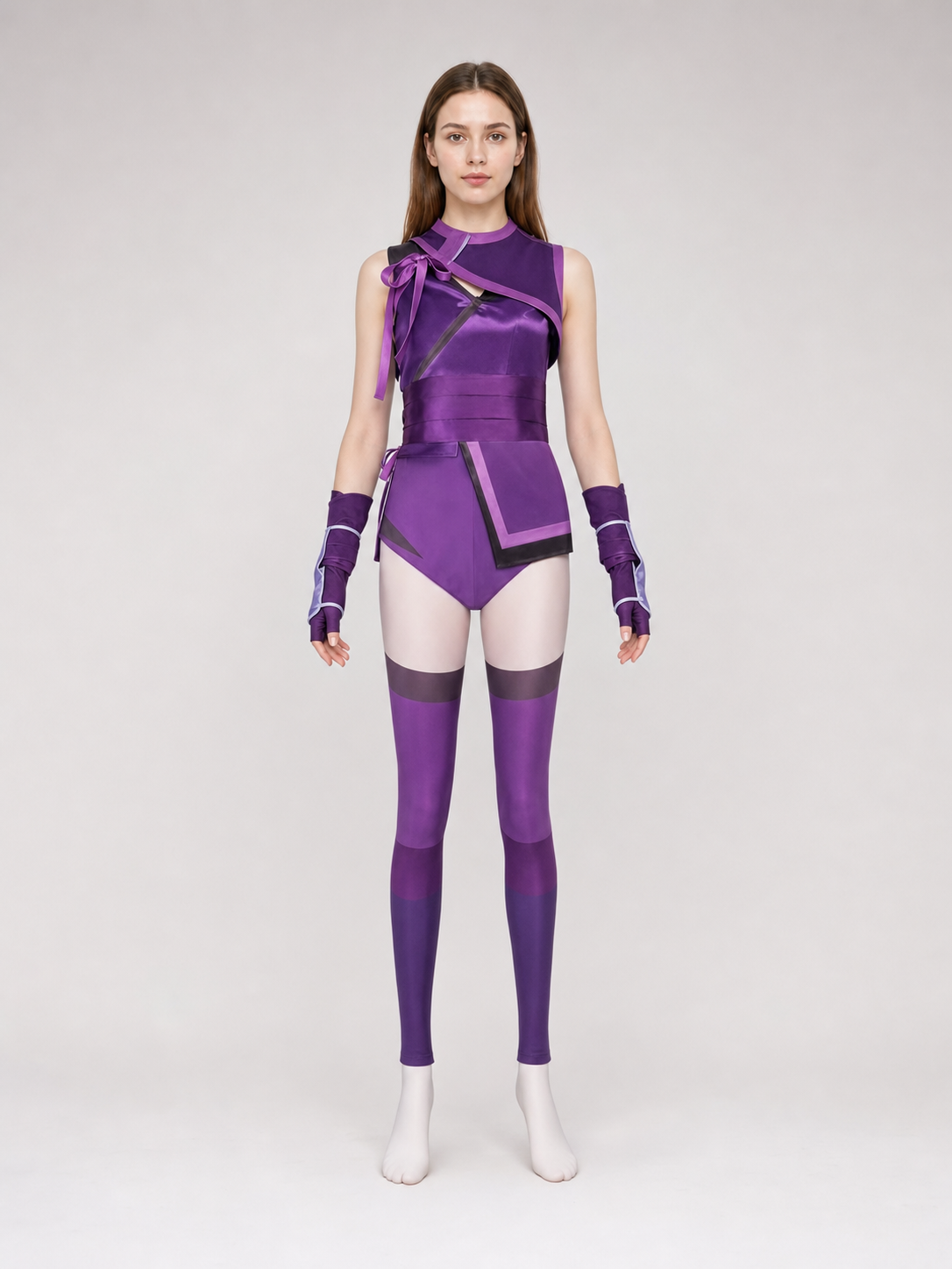 Mileena Ninja Cosplay Costume, 7-Piece Set